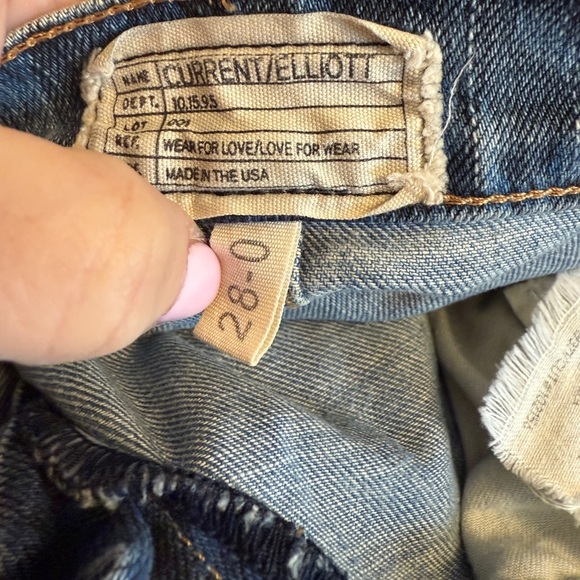 CURRENT ELLIOTT The Rolled Skinny Jeans in Indigo Leopard Size 28 - Picture 7 of 8